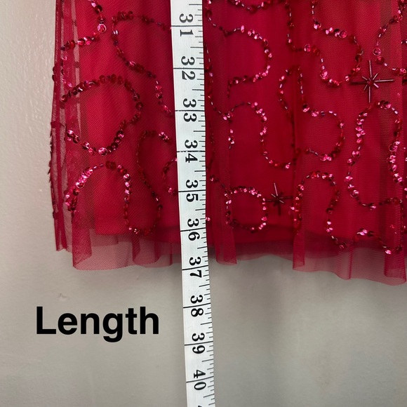 Adrianna Papell- Papelll Studio Beaded Midi Cocktail Party Dress Sz 14 - Picture 7 of 13